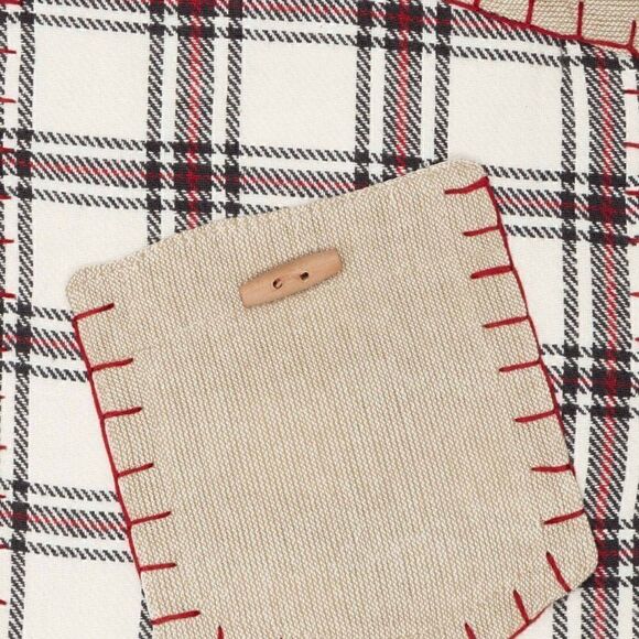 NEW! Whimsical Plaid Christmas Stocking - Picture 4 of 4